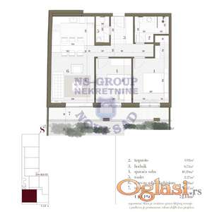 Trosoban stan, 72m2, Telep